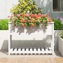 Jardinera con estante madera maciza pino blanca 111,5x54x81 cm en Macetas y jardineras | Comprar online en Foru.es