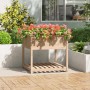 Jardinera con estante madera maciza de pino 82,5x82,5x81 cm en Macetas y jardineras | Comprar online en Foru.es