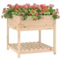 Jardinera con estante madera maciza de pino 82,5x82,5x81 cm en Macetas y jardineras | Comprar online en Foru.es