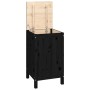 Baúl para la colada madera maciza de pino negro 44x44x76 cm de vidaXL, Cestas para ropa - Ref: Foro24-823578, Precio: 76,59 €...