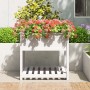 Jardinera con estante madera maciza pino blanca 82,5x82,5x81 cm en Macetas y jardineras | Comprar online en Foru.es