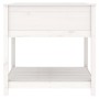Jardinera con estante madera maciza pino blanca 82,5x82,5x81 cm en Macetas y jardineras | Comprar online en Foru.es