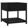 Jardinera con estante madera maciza pino negro 82,5x82,5x81 cm en Macetas y jardineras | Comprar online en Foru.es