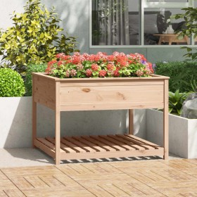 Jardinera con estante madera maciza de pino 111,5x111,5x81 cm en Macetas y jardineras | Comprar online en Foru.es