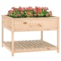Jardinera con estante madera maciza de pino 111,5x111,5x81 cm en Macetas y jardineras | Comprar online en Foru.es