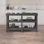 Solid gray pine wood workbench 142.5x50x80 cm by vidaXL, Work tables - Ref: Foro24-823651, Price: 177,20 €, Discount: %