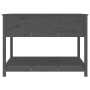 Jardinera con estante madera maciza pino gris 111,5x111,5x81 cm en Macetas y jardineras | Comprar online en Foru.es