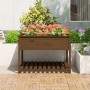 Jardinera y estante madera maciza pino marrón 111,5x111,5x81 cm en Macetas y jardineras | Comprar online en Foru.es