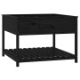 Jardinera con estante madera maciza pino negro 111,5x111,5x81cm en Macetas y jardineras | Comprar online en Foru.es