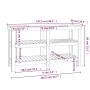 Solid white pine wood workbench 142.5x50x80 cm by vidaXL, Work tables - Ref: Foro24-823650, Price: 189,95 €, Discount: %