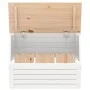 Caja de almacenaje madera maciza de pino blanco 59,5x36,5x33 cm de vidaXL, Armarios y almacenamiento - Ref: Foro24-823615, Pr...