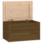 Caja almacenaje madera maciza pino marrón miel 59,5x36,5x33 cm de vidaXL, Armarios y almacenamiento - Ref: Foro24-823617, Pre...