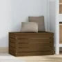 Caja almacenaje madera maciza pino marrón miel 59,5x36,5x33 cm de vidaXL, Armarios y almacenamiento - Ref: Foro24-823617, Pre...