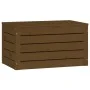 Caja almacenaje madera maciza pino marrón miel 59,5x36,5x33 cm de vidaXL, Armarios y almacenamiento - Ref: Foro24-823617, Pre...