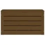Caja almacenaje madera maciza pino marrón miel 59,5x36,5x33 cm de vidaXL, Armarios y almacenamiento - Ref: Foro24-823617, Pre...