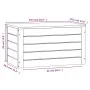 Caja almacenaje madera maciza pino marrón miel 59,5x36,5x33 cm de vidaXL, Armarios y almacenamiento - Ref: Foro24-823617, Pre...