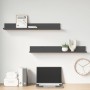 Estantes de pared 2 uds madera maciza de pino gris 80x11x9 cm de vidaXL, Estantes y estanterías - Ref: Foro24-823606, Precio:...