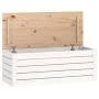 Caja de almacenaje madera maciza de pino blanco 89x36,5x33 cm de vidaXL, Armarios y almacenamiento - Ref: Foro24-823620, Prec...