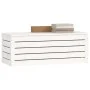 Caja de almacenaje madera maciza de pino blanco 89x36,5x33 cm de vidaXL, Armarios y almacenamiento - Ref: Foro24-823620, Prec...