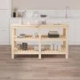 Werkbank aus massivem Kiefernholz, 142,5 x 50 x 80 cm von vidaXL, Arbeitstische - Ref: Foro24-823649, Preis: 140,19 €, Rabatt: %