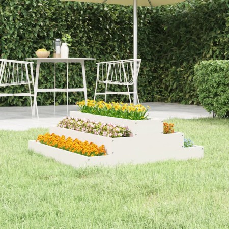 Jardinera de madera maciza de pino blanco 80x80x27 cm en Macetas y jardineras | Comprar online en Foru.es