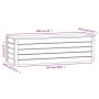 Caja de almacenaje madera maciza de pino blanco 109x36,5x33 cm de vidaXL, Armarios y almacenamiento - Ref: Foro24-823625, Pre...