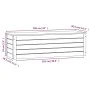 Caja de almacenaje madera maciza de pino blanco 109x36,5x33 cm de vidaXL, Armarios y almacenamiento - Ref: Foro24-823625, Pre...