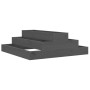 Jardinera de madera maciza de pino gris 80x80x27 cm en Macetas y jardineras | Comprar online en Foru.es