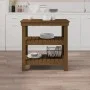 Banco de trabajo madera maciza pino marrón miel 78,5x50x80 cm de vidaXL, Mesas de trabajo - Ref: Foro24-823642, Precio: 87,23...