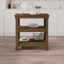 Banco de trabajo madera maciza pino marrón miel 78,5x50x80 cm de vidaXL, Mesas de trabajo - Ref: Foro24-823642, Precio: 88,05...