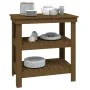 Banco de trabajo madera maciza pino marrón miel 78,5x50x80 cm de vidaXL, Mesas de trabajo - Ref: Foro24-823642, Precio: 87,23...
