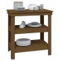 Banco de trabajo madera maciza pino marrón miel 78,5x50x80 cm de vidaXL, Mesas de trabajo - Ref: Foro24-823642, Precio: 88,05...