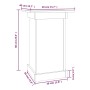 Soporte para plantas madera maciza de pino gris 40x40x60 cm de vidaXL, Soportes para macetas - Ref: Foro24-823631, Precio: 57...