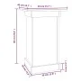 Soporte para plantas madera maciza de pino gris 40x40x60 cm de vidaXL, Soportes para macetas - Ref: Foro24-823631, Precio: 57...