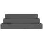 Jardinera de madera maciza de pino gris 78x78x27 cm en Macetas y jardineras | Comprar online en Foru.es