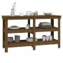 Banco de trabajo madera maciza pino marrón miel 142,5x50x80 cm de vidaXL, Mesas de trabajo - Ref: Foro24-823652, Precio: 137,...