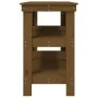 Banco de trabajo madera maciza pino marrón miel 142,5x50x80 cm de vidaXL, Mesas de trabajo - Ref: Foro24-823652, Precio: 137,...