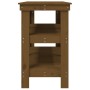Banco de trabajo madera maciza pino marrón miel 142,5x50x80 cm de vidaXL, Mesas de trabajo - Ref: Foro24-823652, Precio: 139,...