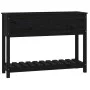 Jardinera con estante madera maciza pino negro 111,5x34,5x81 cm de vidaXL, Maceteros y jardineras - Ref: Foro24-823770, Preci...