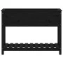Jardinera con estante madera maciza pino negro 111,5x34,5x81 cm de vidaXL, Maceteros y jardineras - Ref: Foro24-823770, Preci...