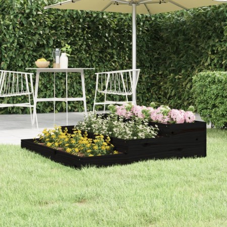 Jardinera madera maciza de pino negro 107x107x27 cm en Macetas y jardineras | Comprar online en Foru.es