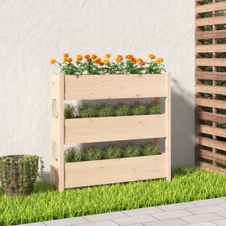 Jardinera de madera maciza de pino 112x25x104,5 cm en Macetas y jardineras | Comprar online en Foru.es