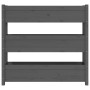 Jardinera de madera maciza de pino gris 112x25x104,5 cm en Macetas y jardineras | Comprar online en Foru.es