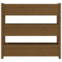 Jardinera de madera maciza de pino marrón miel 112x25x104,5 cm en Macetas y jardineras | Comprar online en Foru.es