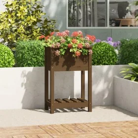 Solid brown pine wood planter 54x34.5x81 cm by vidaXL, Pots and planters - Ref: Foro24-823755, Price: 55,87 €, Discount: %