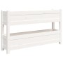 Jardinera de madera maciza de pino blanco 112x25x66 cm en Macetas y jardineras | Comprar online en Foru.es