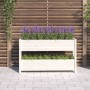 Jardinera de madera maciza de pino blanco 112x25x66 cm en Macetas y jardineras | Comprar online en Foru.es