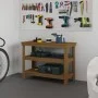 Banco de trabajo madera maciza pino marrón miel 110,5x50x80 cm de vidaXL, Mesas de trabajo - Ref: Foro24-823647, Precio: 123,...
