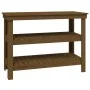 Banco de trabajo madera maciza pino marrón miel 110,5x50x80 cm de vidaXL, Mesas de trabajo - Ref: Foro24-823647, Precio: 123,...