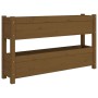 Jardinera de madera maciza de pino marrón miel 112x25x66 cm en Macetas y jardineras | Comprar online en Foru.es